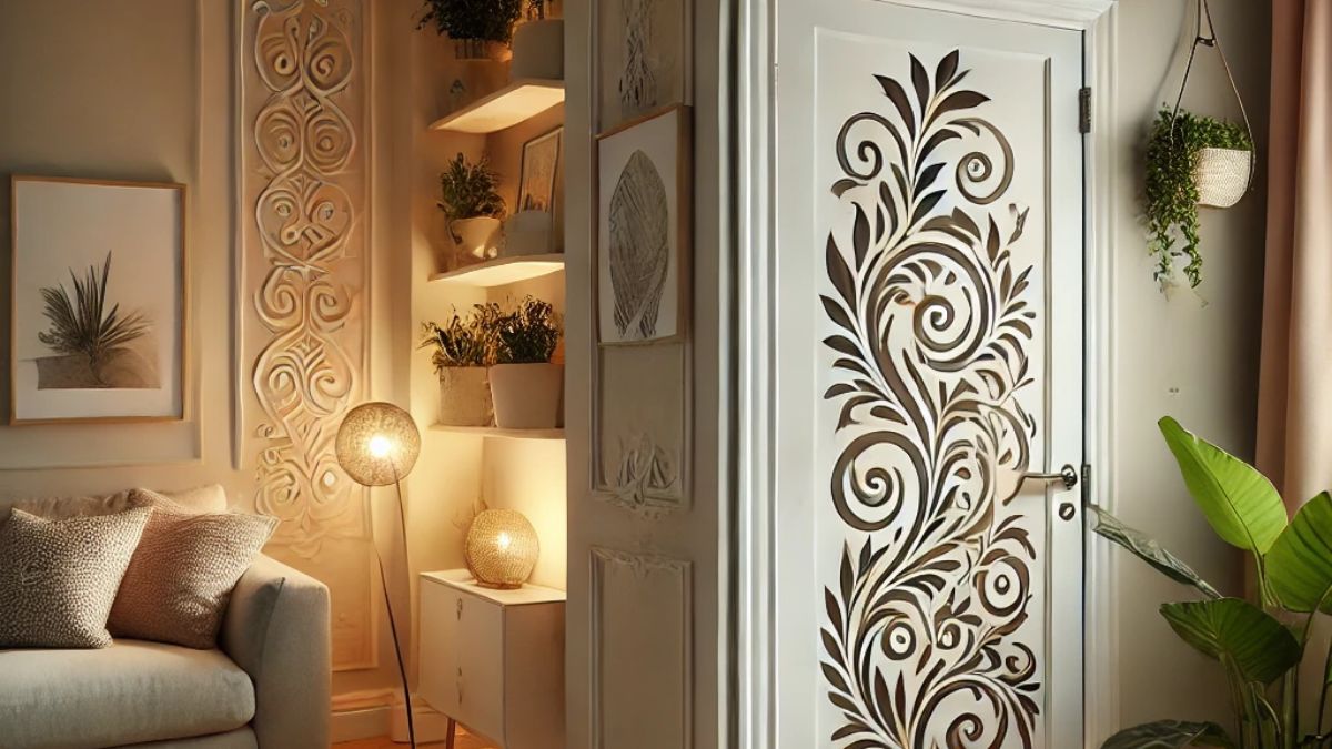 kolka design corner door stencil flourishes